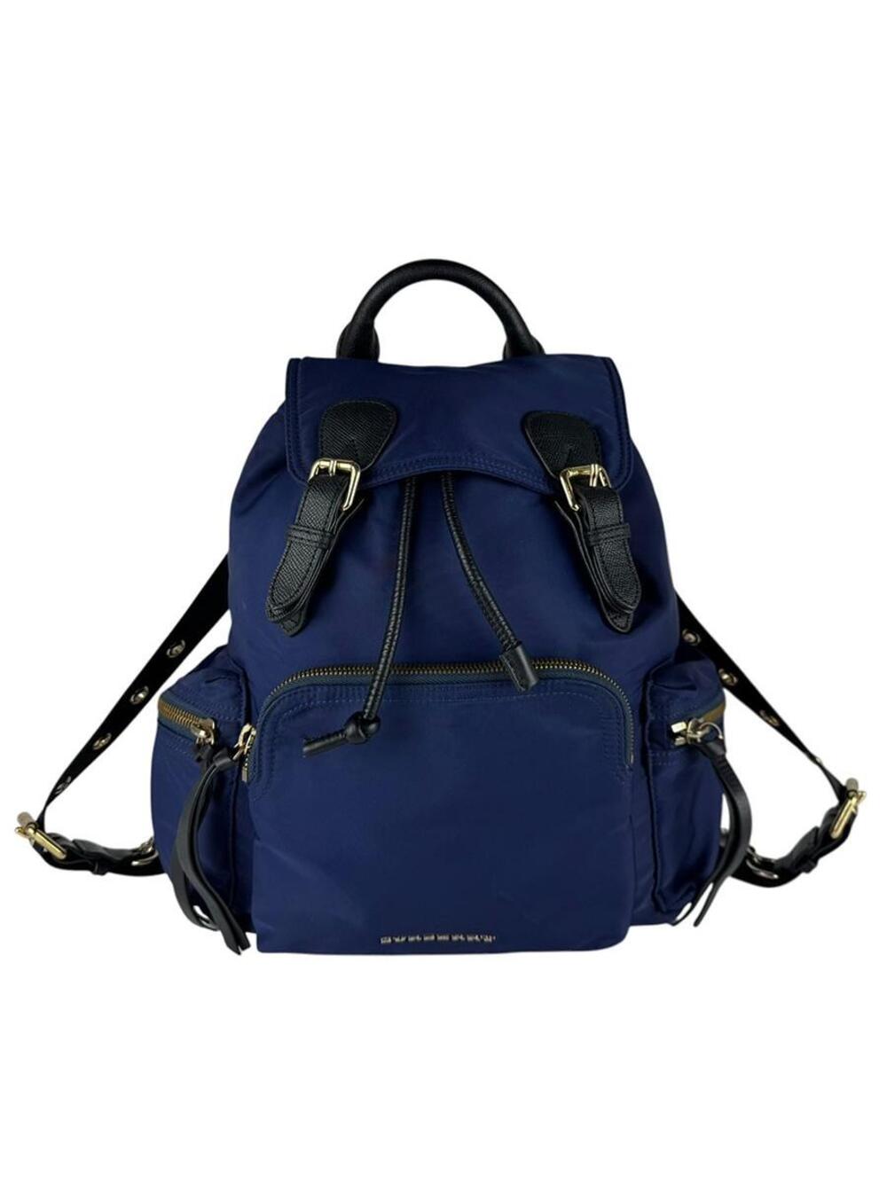 Auth Burberry Backpack Navy/Black #352969B32B